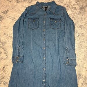 Wrangler Blue Denim Shirt Dress